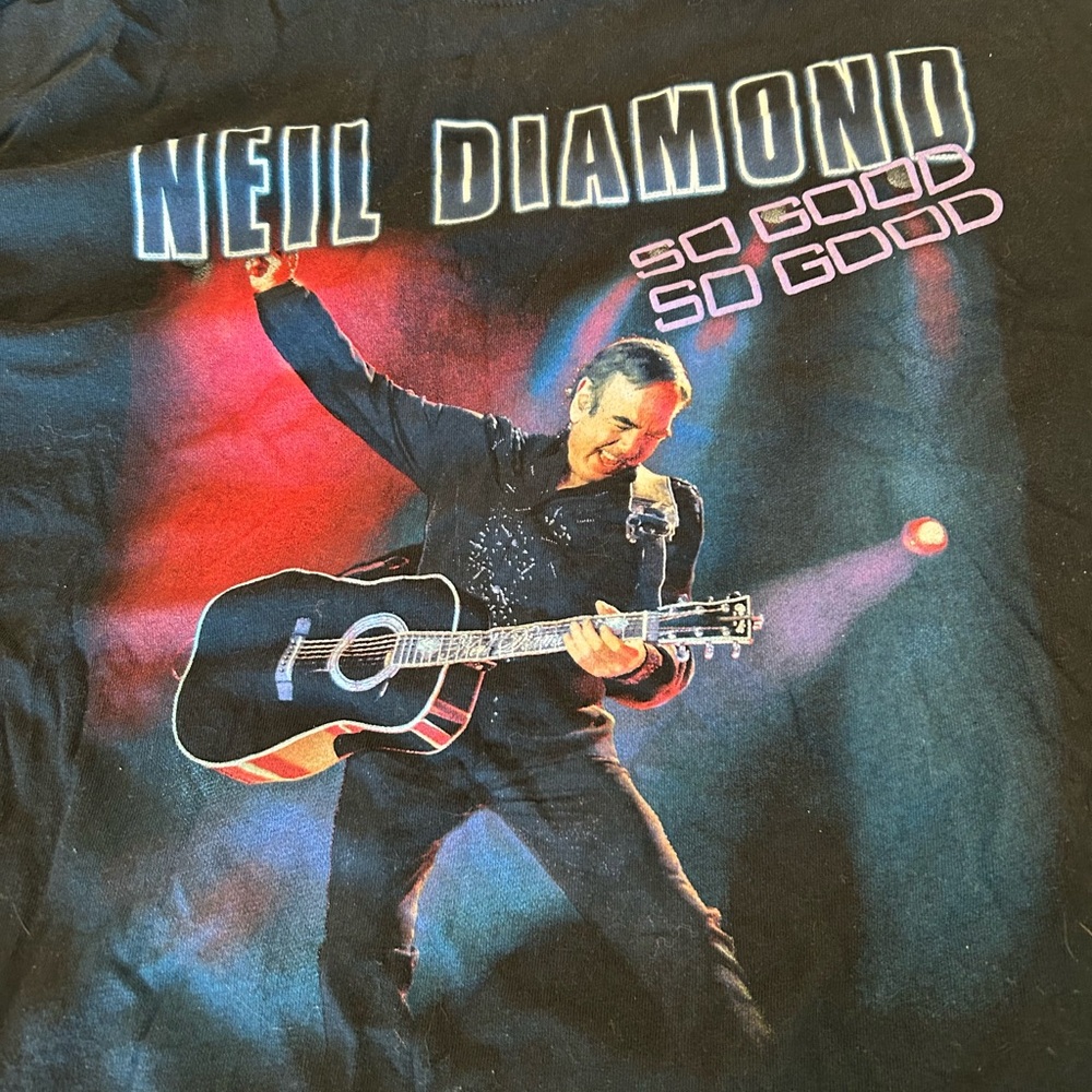 Neil Diamond 2012 World Tour Black T-Shirt Women's XL new, never worn